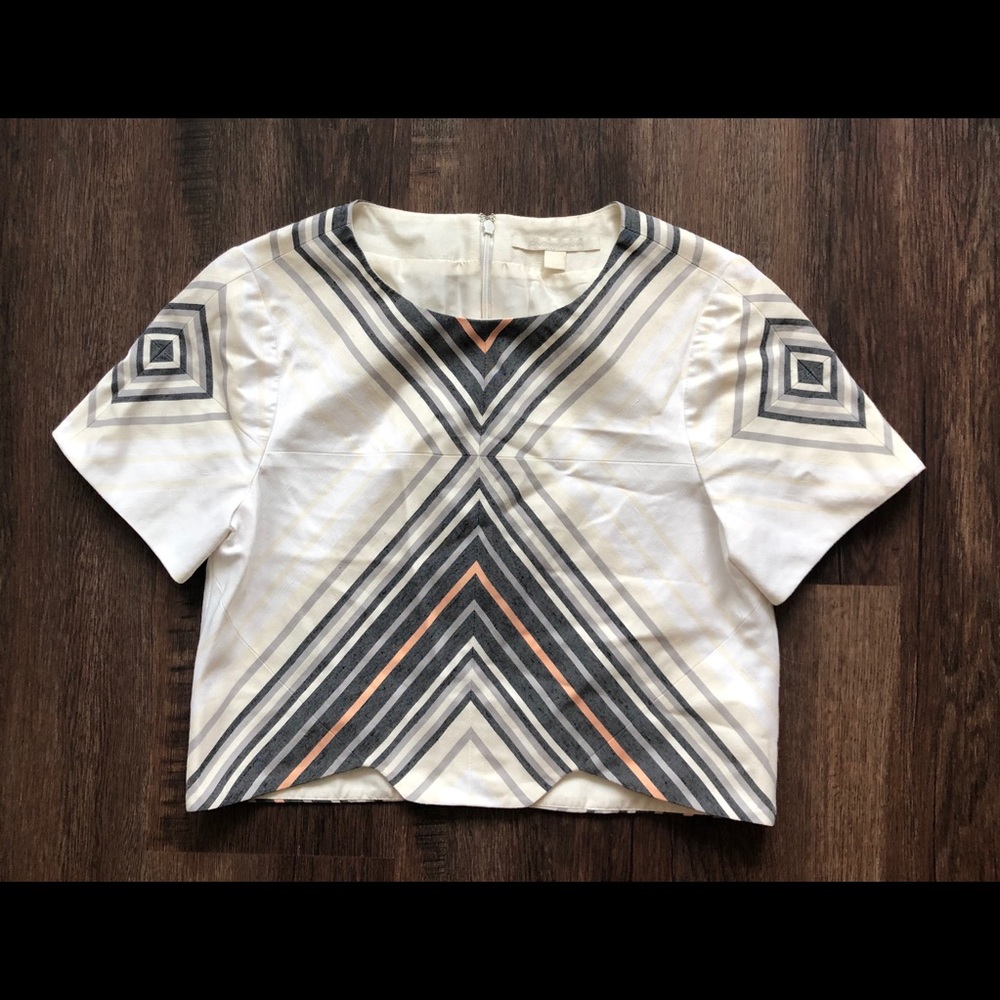 Jonathan Simkhai Indian Print Shirt S cropped